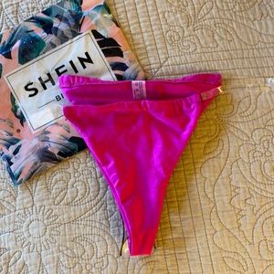 New Shein fuschia bikini bottom. Size large